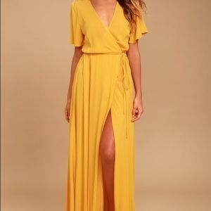 Mustard Lulus Maxi Dress